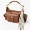 Pañuelo bandeau ancho The Chloé Peonies en charmeuse de seda