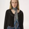 Pañuelo bandeau The Chloé Paisley en charmeuse de seda