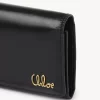 Pequeño bolso Chloé Iconic de tres pliegues con bolsillo para monedas en piel brillante