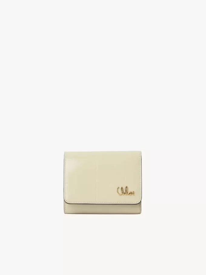 Pequeño bolso Chloé Iconic de tres pliegues en piel efecto cocodrilo