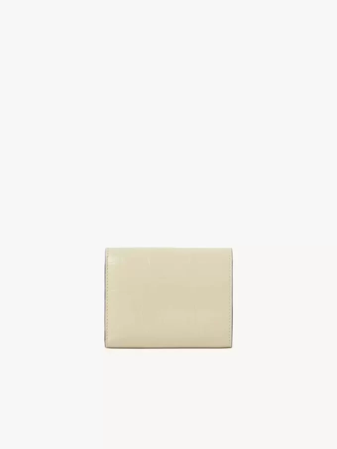 Pequeño bolso Chloé Iconic de tres pliegues en piel efecto cocodrilo