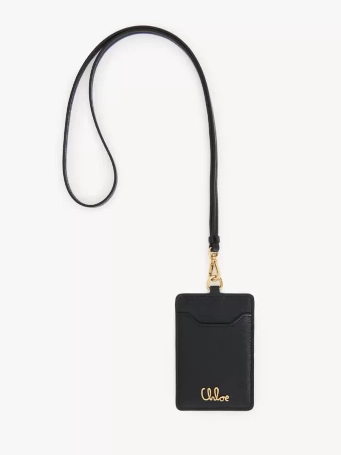 Portatarjetas Chloé Iconic en piel granulada