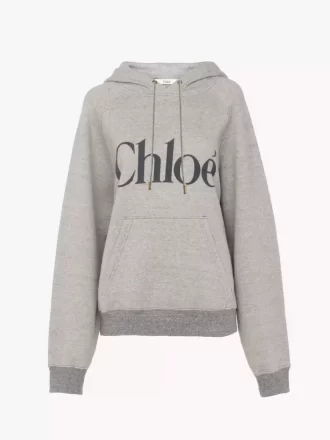 Sudadera con capucha y logotipo de gran tamaño en mezcla de felpa de algodón