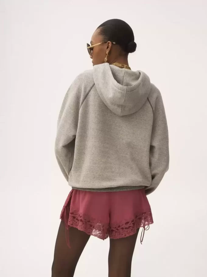 Sudadera con capucha y logotipo de gran tamaño en mezcla de felpa de algodón