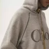 Sudadera con capucha y logotipo de gran tamaño en mezcla de felpa de algodón