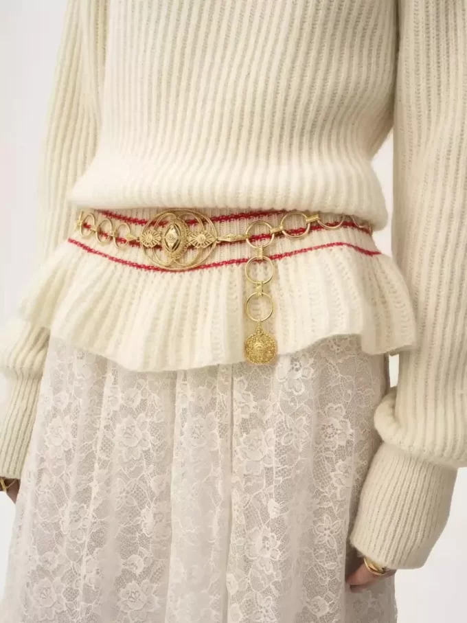 Suéter de cuello alto con logotipo de gran tamaño en punto de lana y mohair Suéter de cuello alto con logotipo de gran tamaño en punto de lana y mohair