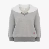 Suéter de cuello en felpa chiné