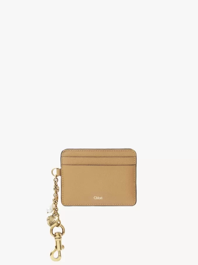 Tarjetero Chloé Charms en piel granulada