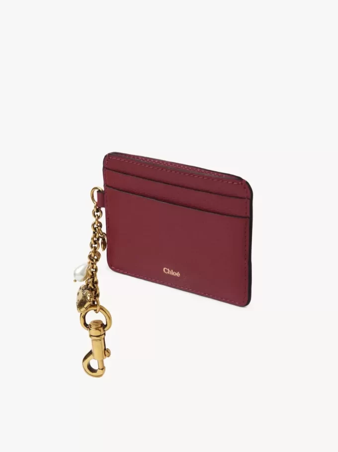 Tarjetero Chloé Charms en piel granulada