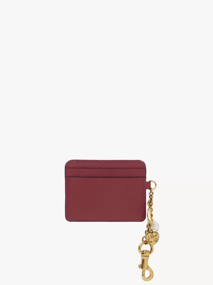 Tarjetero Chloé Charms en piel granulada