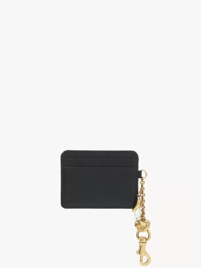 Tarjetero Chloé Charms en piel granulada