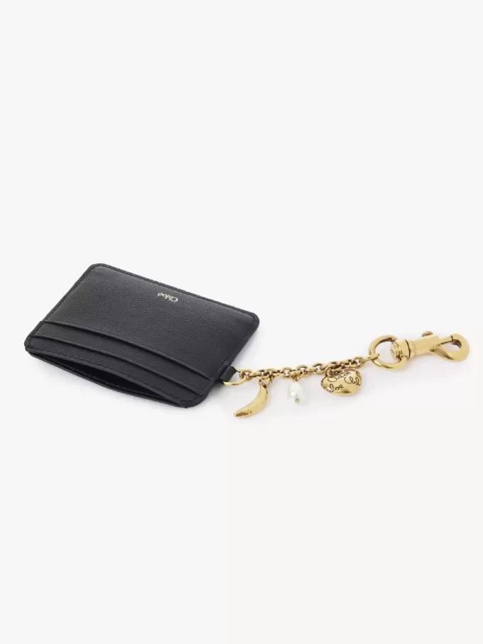 Tarjetero Chloé Charms en piel granulada