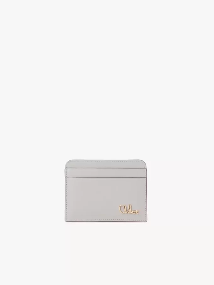 Tarjetero Chloé Iconic en piel granulada