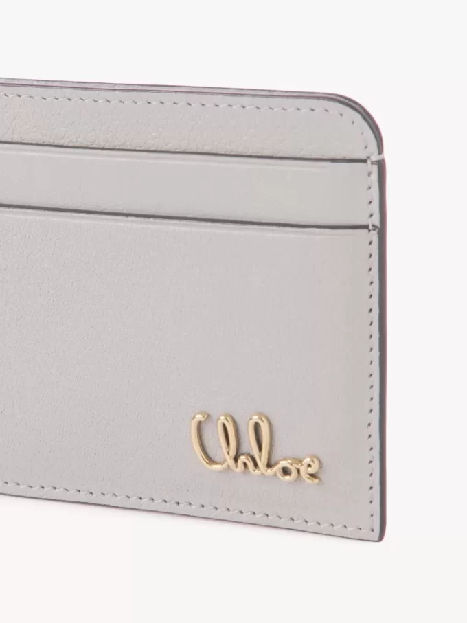 Tarjetero Chloé Iconic en piel granulada