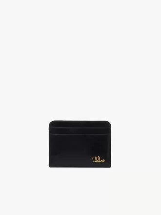 Tarjetero icónico de Chloé en piel brillante Tarjetero icónico de Chloé en piel brillante