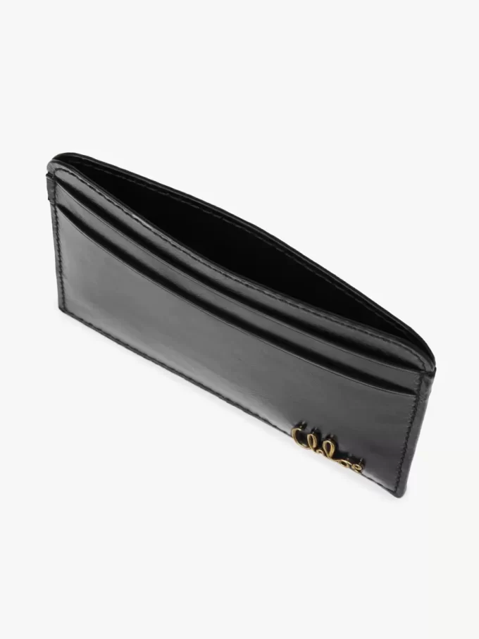 Tarjetero icónico de Chloé en piel brillante Tarjetero icónico de Chloé en piel brillante
