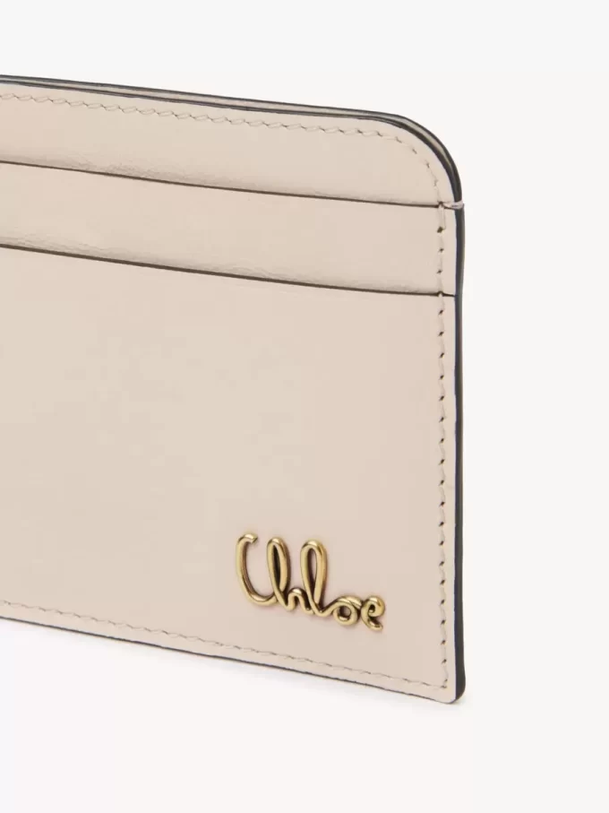 Tarjetero icónico de Chloé en piel brillante Tarjetero icónico de Chloé en piel brillante