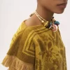 Top con cuello barco y logotipo en jacquard de algodón