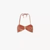 Top de bikini con detalles metálicos
