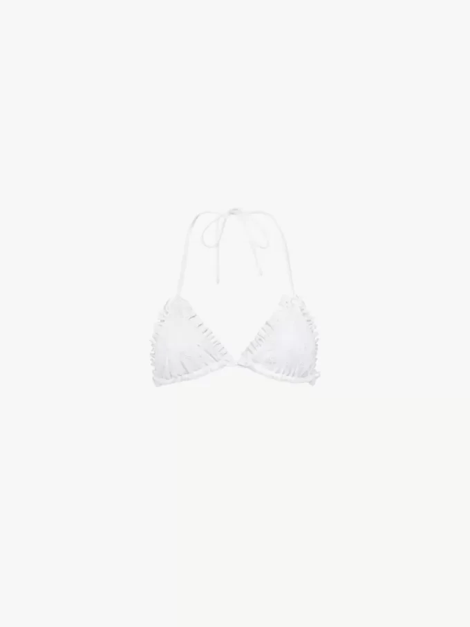 Top de bikini con volantes