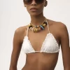 Top de bikini con volantes