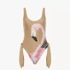 Traje de baño de una pieza con cortes