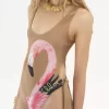 Traje de baño de una pieza con cortes