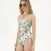 Traje de baño de una pieza con tirantes anudados Traje de baño de una pieza con tirantes anudados