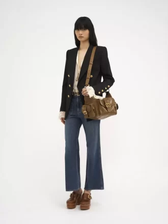 Vaqueros bootcut cropped en denim