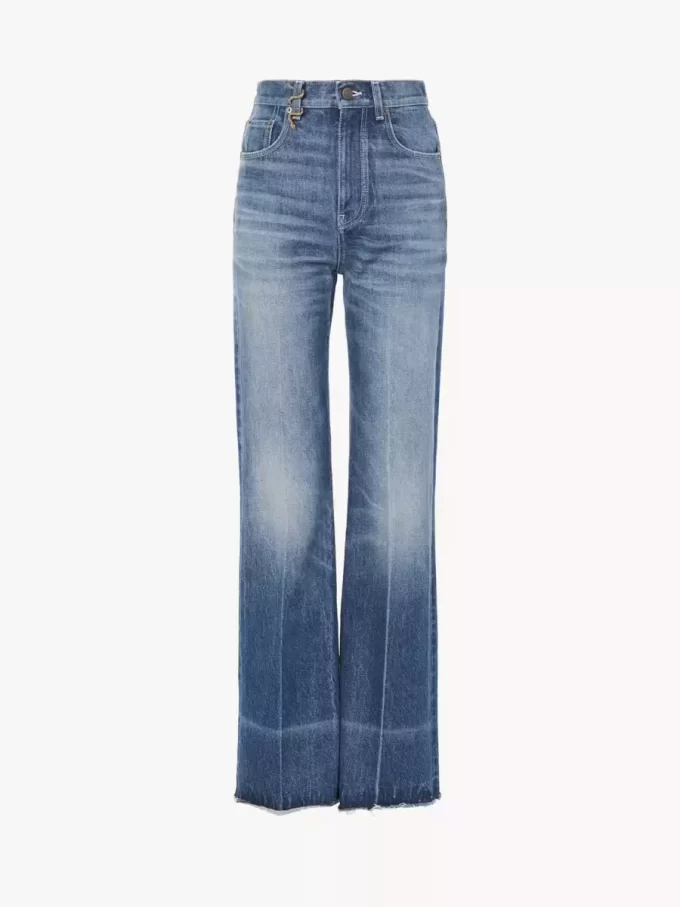 Vaqueros bootcut de tiro alto en denim Vaqueros bootcut de tiro alto en denim