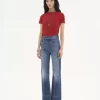 Vaqueros bootcut de tiro alto en denim Vaqueros bootcut de tiro alto en denim