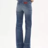 Vaqueros bootcut de tiro alto en denim Vaqueros bootcut de tiro alto en denim