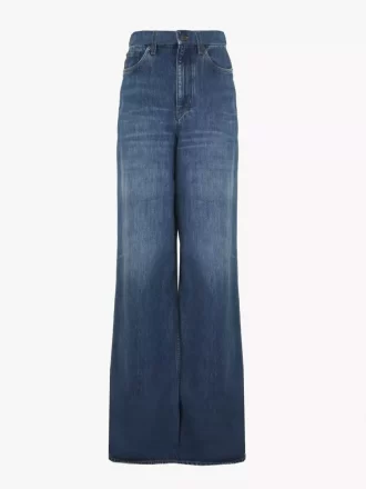 Vaqueros de pierna ancha en denim