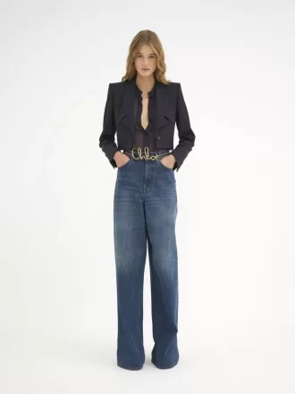 Vaqueros de pierna ancha en denim