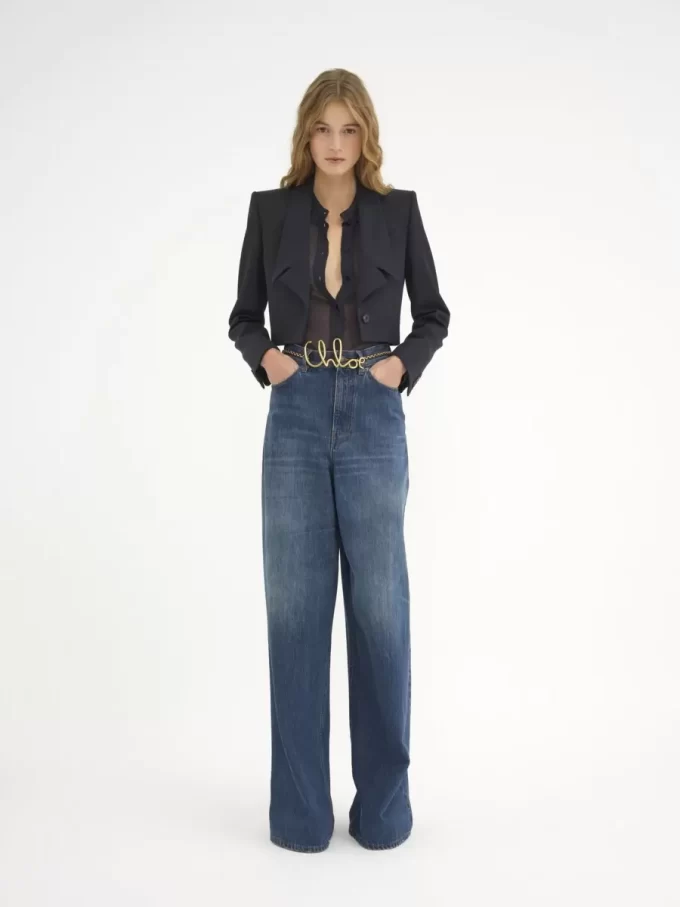 Vaqueros de pierna ancha en denim Vaqueros de pierna ancha en denim