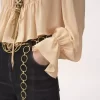 Vaqueros de tiro alto y pierna ancha en denim