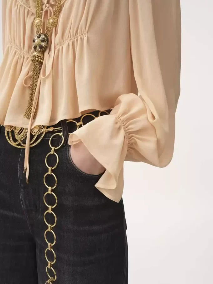 Vaqueros de tiro alto y pierna ancha en denim