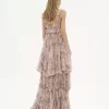 Vestido de volantes altos y bajos en muselina de seda Vestido de volantes altos y bajos en muselina de seda