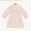 Vestido infantil de manga larga con logotipo