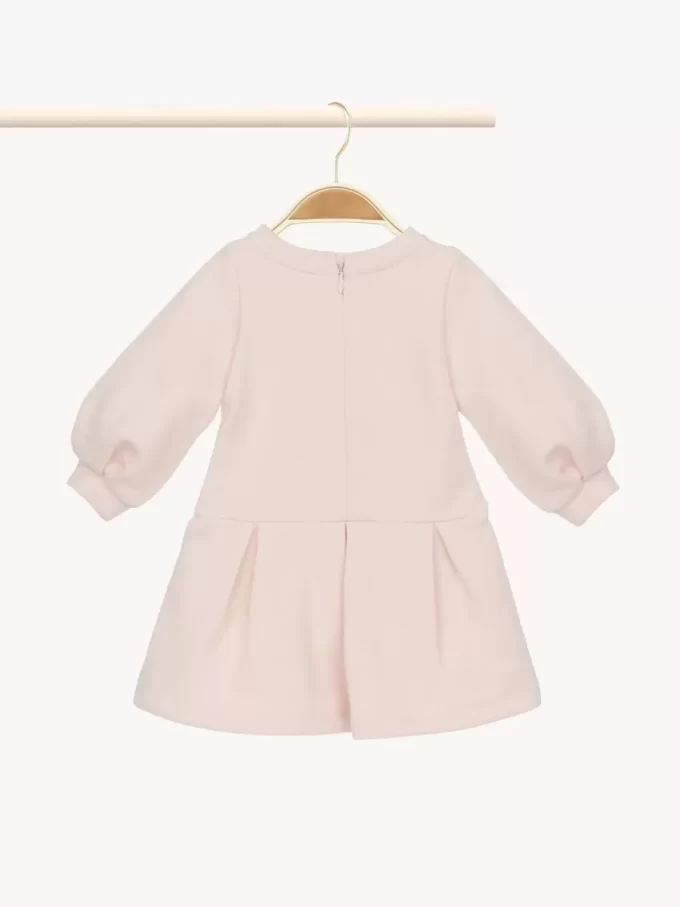 Vestido infantil de manga larga con logotipo