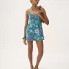 Vestido mini de tirantes finos en jersey de algodón