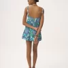 Vestido mini de tirantes finos en jersey de algodón